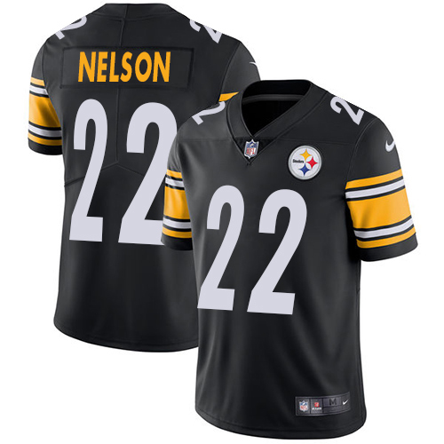 Pittsburgh Steelers #22 Steven Nelson Black Team Color Men's Stitched Vapor Untouchable Limited Jersey Men's