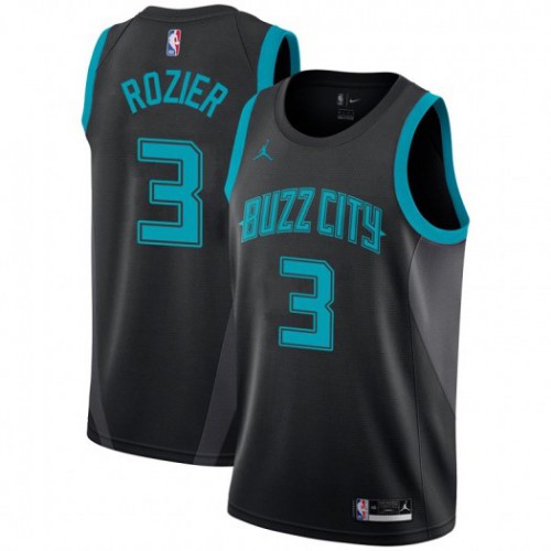 Charlotte Hornets #3 Terry Rozier Black Youth Jordan Swingman City Edition 2018/19 Jersey Youth