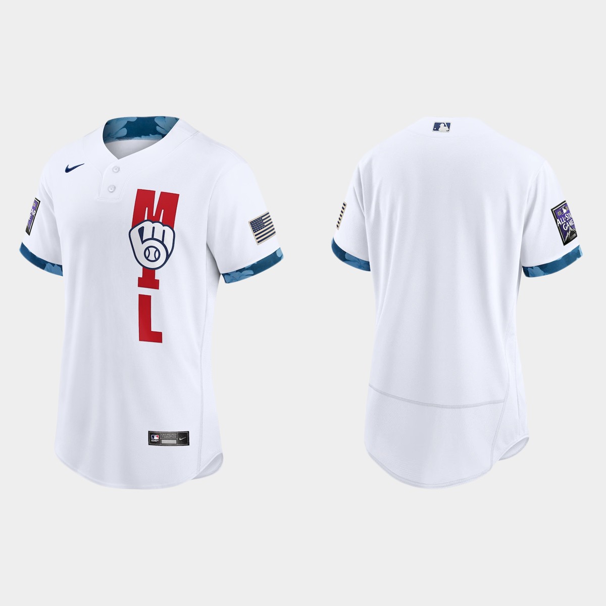 Milwaukee Brewers 2021 All Star Game Authentic White Jersey