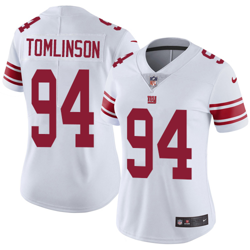 New York Giants #94 Dalvin Tomlinson White Women's Stitched Vapor Untouchable Limited Jersey Womens
