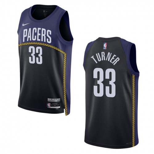 Indiana Indiana Pacers #33 Myles Turner Unisex Blue 2022-23 Swingman Jersey - City Edition Mens