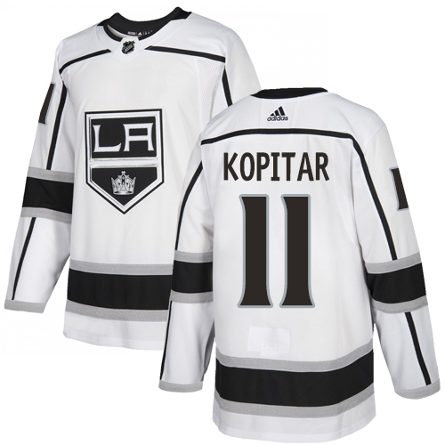 Adidas Los Angeles Kings #11 Anze Kopitar White Road Authentic Stitched Youth Jersey Youth