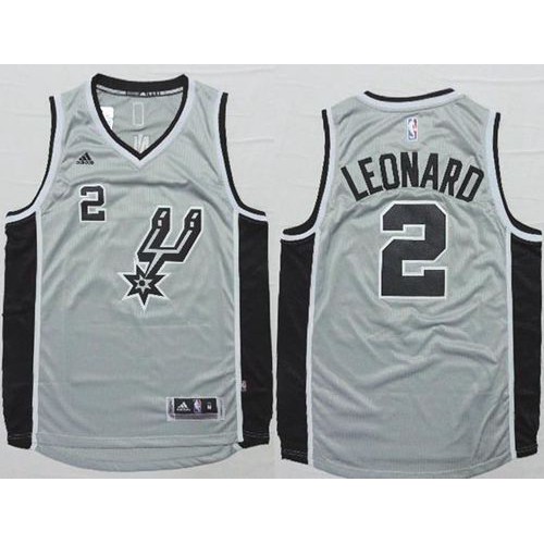 San Antonio Spurs #2 Kawhi Leonard Grey Alternate Stitched Jersey Mens