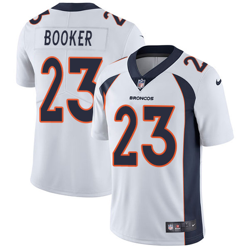 Denver Broncos #23 Devontae Booker White Men's Stitched Vapor Untouchable Limited Jersey Men's