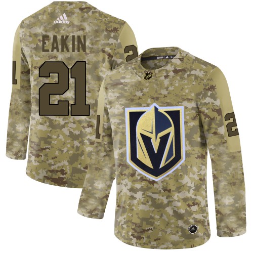 Adidas Golden Vegas Golden Knights #21 Cody Eakin Camo Authentic Stitched Jersey Men's