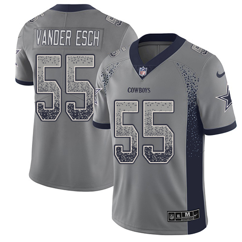 Cowboys #55 Leighton Vander Esch Gray Men's Stitched Limited Rush Drift Fashion Jersey