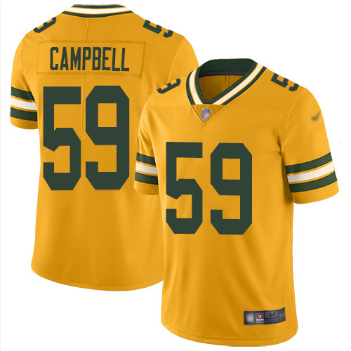 Green Bay Packers #59 De'Vondre Campbell Gold Youth Stitched Limited Inverted Legend Jersey Youth