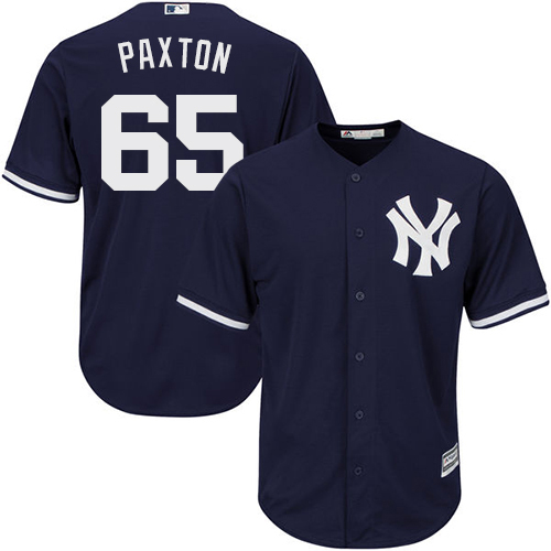 New York Yankees #65 James Paxton Navy Blue New Cool Base Stitched Youth Jersey Youth