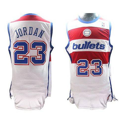 Washington Wizards #23 Michael Jordan White Throwback Stitched Jersey Mens
