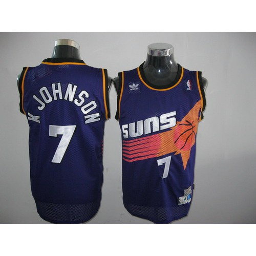 Phoenix Suns #7 Kevin Johnson Throwback Purple Stitched Jersey Mens