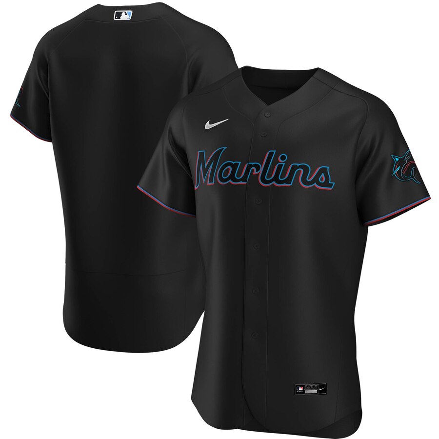 Miami Marlins Men's Black Alternate 2020 Authentic Jersey