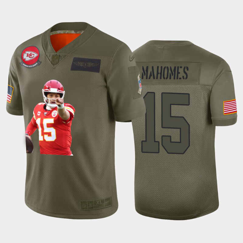 Kansas City Chiefs #15 Patrick Mahomes Team Hero 1 Vapor Limited Jersey Camo