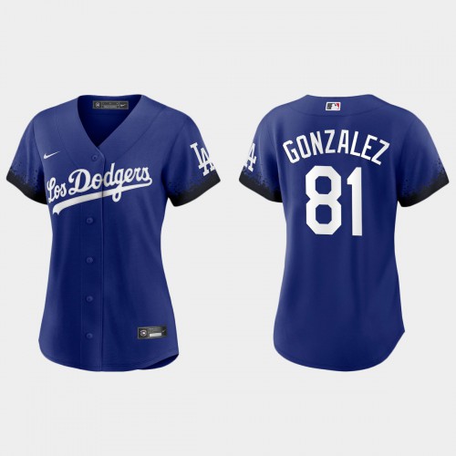 Los Angeles Los Angeles Dodgers #81 Victor Gonzalez Women's 2021 City Connect Jersey Royal Womens
