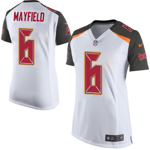 Buccaneers #6 Baker Mayfield White Women's Stitched New Elite Jersey