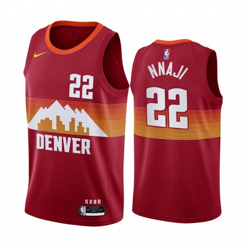 Denver Nuggets #22 Zeke Nnaji Red Womens Swingman 2020-21 City Edition Jersey Womens