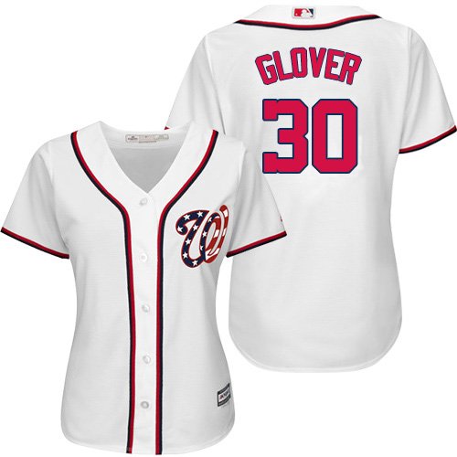 Washington Nationals #30 Koda Glover White Home Women's Stitched Jersey Womens