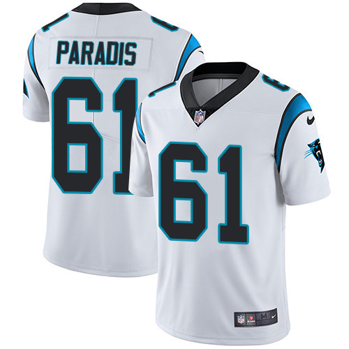 Carolina Panthers #61 Matt Paradis White Men's Stitched Vapor Untouchable Limited Jersey Men's