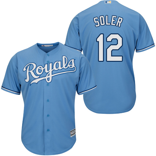 Kansas City Royals #12 Jorge Soler Light Blue Cool Base Stitched Youth Jersey Youth