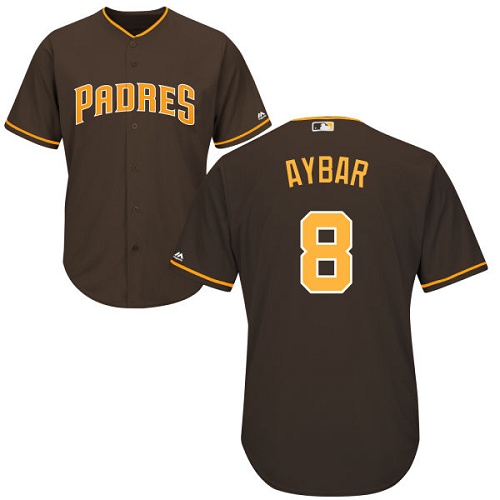 San Diego Padres #8 Erick Aybar Brown New Cool Base Stitched Jersey Men's