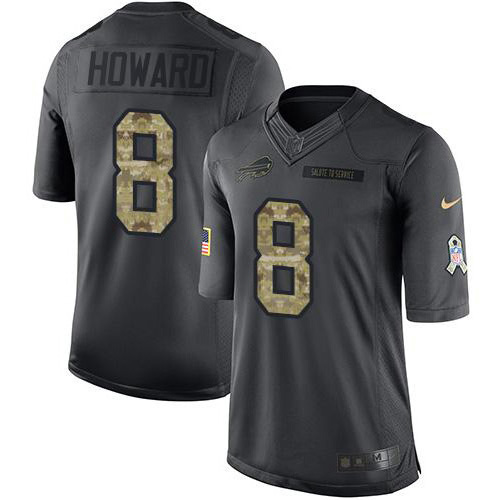 Buffalo Buffalo Bills #8 O. J. Howard Black Youth Stitched Limited 2016 Salute to Service Jersey Youth