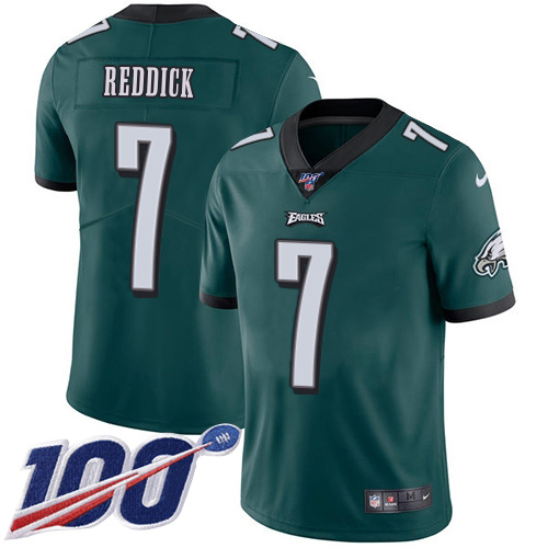 Eagles #7 Haason Reddick Green Team Color Men's Stitched 100th Season Vapor Untouchable Limited Jersey