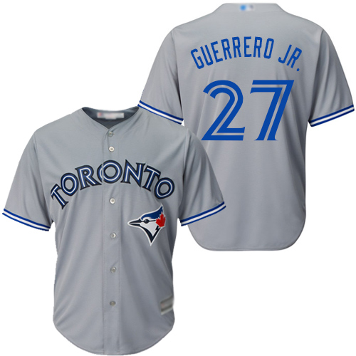 Toronto Blue Jays #27 Vladimir Guerrero Jr. Grey New Cool Base Stitched Jersey Men's