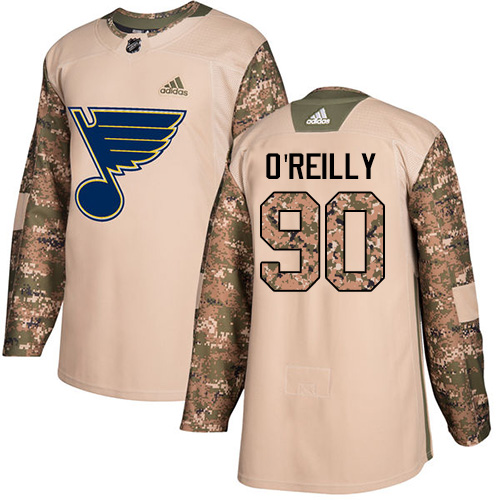 Adidas St. Louis Blues #90 Ryan O'Reilly Camo Authentic 2017 Veterans Day Stitched Youth Jersey Youth