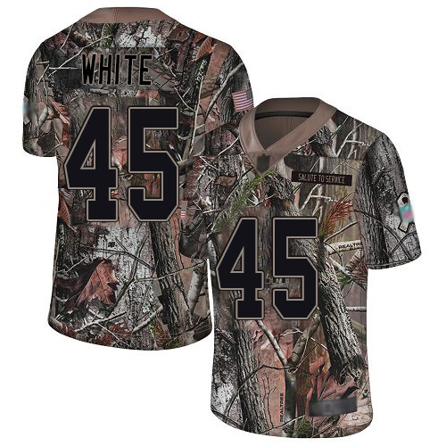 Buccaneers #45 Devin White Camo Men's Stitched Limited Rush Realtree Jersey
