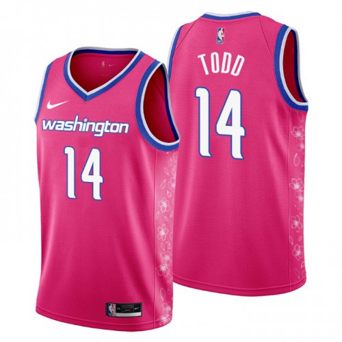 Washington Wizards #14 Isaiah Todd Mens 2022-23 City Edition Jersey - Cherry Blossom Pink Mens