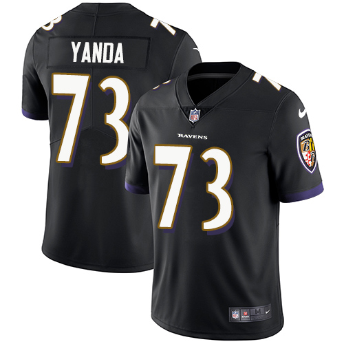 Baltimore Ravens #73 Marshal Yanda Black Alternate Men's Stitched Vapor Untouchable Limited Jersey Men's
