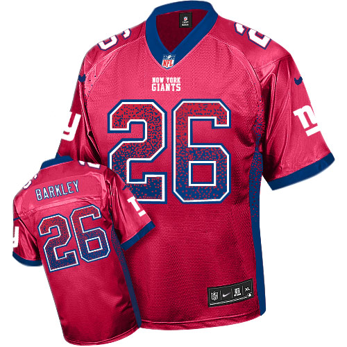 Giants #26 Saquon Barkley Red Alternate Men's Stitched Elite Drift Fashion Jersey