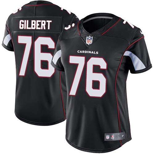 Arizona Cardinals #76 Marcus Gilbert Black Alternate Women's Stitched Vapor Untouchable Limited Jersey Womens
