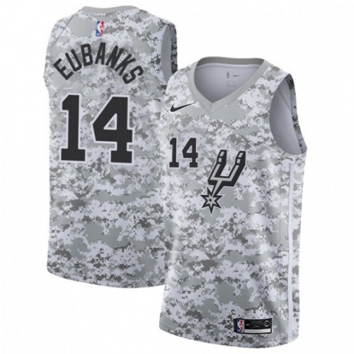 San Antonio Spurs #14 Drew Eubanks White Camo Womens Swingman Earned Edition Jersey Womens