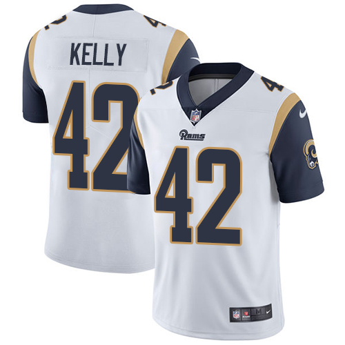 Los Angeles Rams #42 John Kelly White Men's Stitched Vapor Untouchable Limited Jersey Men's