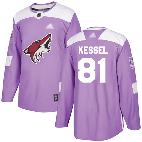 Adidas Arizona Coyotes #81 Phil Kessel Purple Authentic Fights Cancer Stitched Jersey Men's