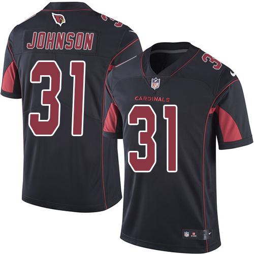 Arizona Cardinals #31 David Johnson Black Men's Stitched Limited Rush Jersey Men's