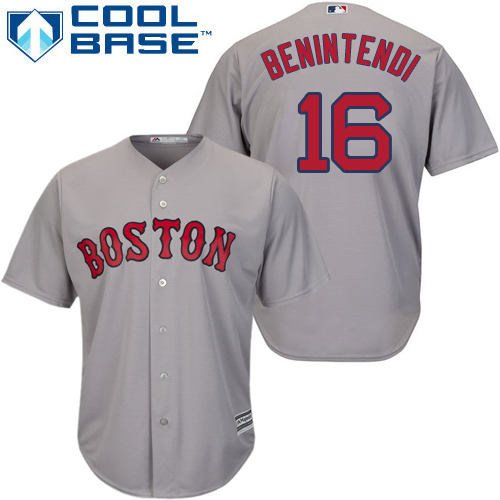 Boston Red Sox #16 Andrew Benintendi Grey Cool Base Stitched Youth Jersey Youth