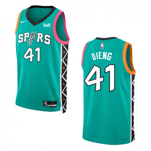 San Antonio San Antonio Spurs #41 Gorgui Dieng Unisex Green 2022-23 Swingman Jersey - City Edition Mens