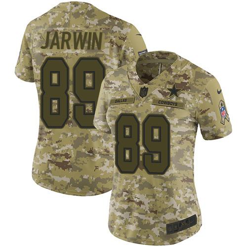 Dallas Cowboys #89 Blake Jarwin Camo Women's Stitched Limited 2018 Salute To Service Jersey Womens