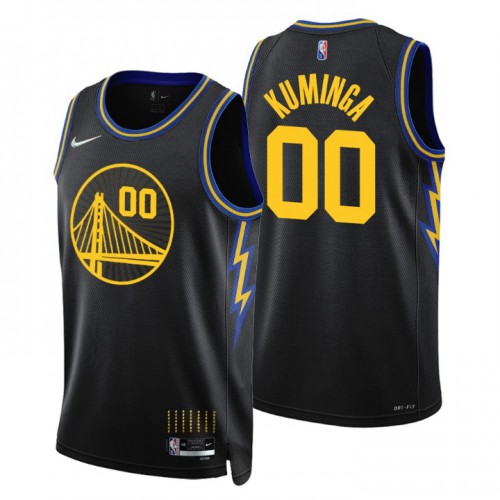 Golden State Golden State Warriors #00 Jonathan Kuminga Mens Black 2021/22 Swingman Jersey - City Edition Mens