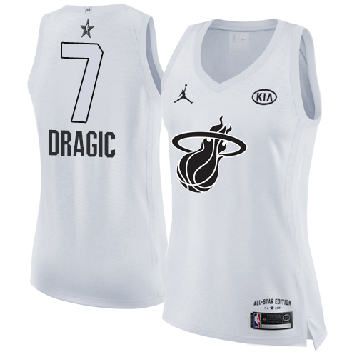 Miami Heat #7 Goran Dragic White Womens Jordan Swingman 2018 All-Star Game Jersey Womens
