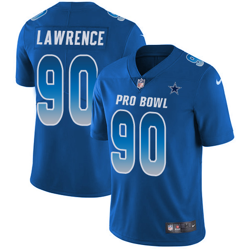 Cowboys #90 Demarcus Lawrence Royal Men's Stitched Limited NFC 2018 Pro Bowl Jersey