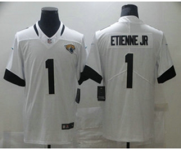 Men's Youth Women's Jacksonville Jaguars #1 Travis Etienne Jr White 2021 Vapor Untouchable Stitched Limited Jersey