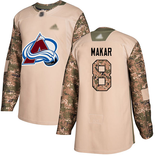 Adidas Colorado Avalanche #8 Cale Makar Camo Authentic 2017 Veterans Day Stitched Youth Jersey Youth
