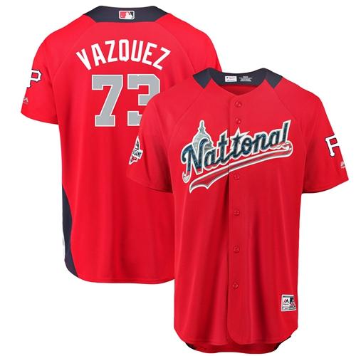 Pittsburgh Pirates #73 Felipe Vazquez Red 2018 All-Star National League Stitched Jersey Men's