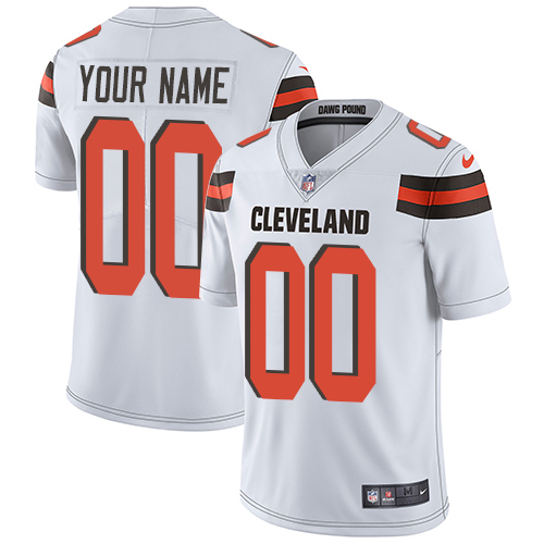 Cleveland Browns Customized White Stitched Vapor Untouchable Limited Men's Jersey