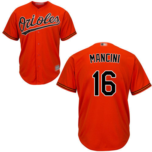 Baltimore Orioles #16 Trey Mancini Orange Cool Base Stitched Youth Jersey Youth