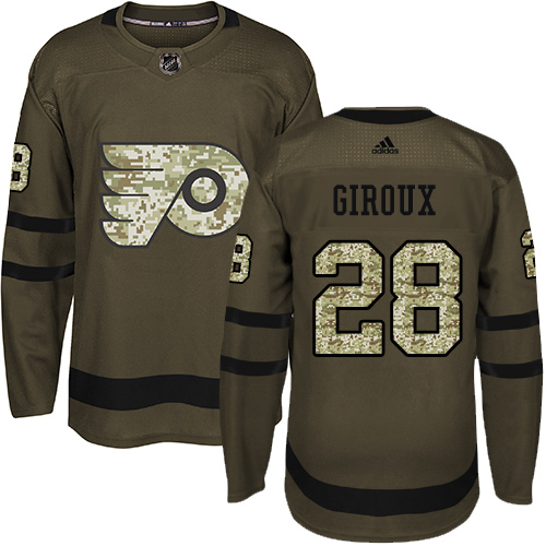 Adidas Philadelphia Flyers #28 Claude Giroux Green Salute to Service Stitched Youth Jersey Youth