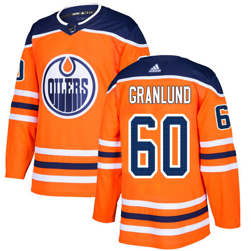 Adidas Edmonton Oilers #60 Markus Granlund Orange Home Authentic Stitched Youth Jersey Youth
