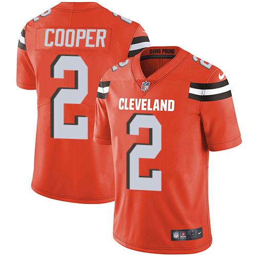 Browns #2 Amari Cooper Orange Alternate Youth Stitched Vapor Untouchable Limited Jersey